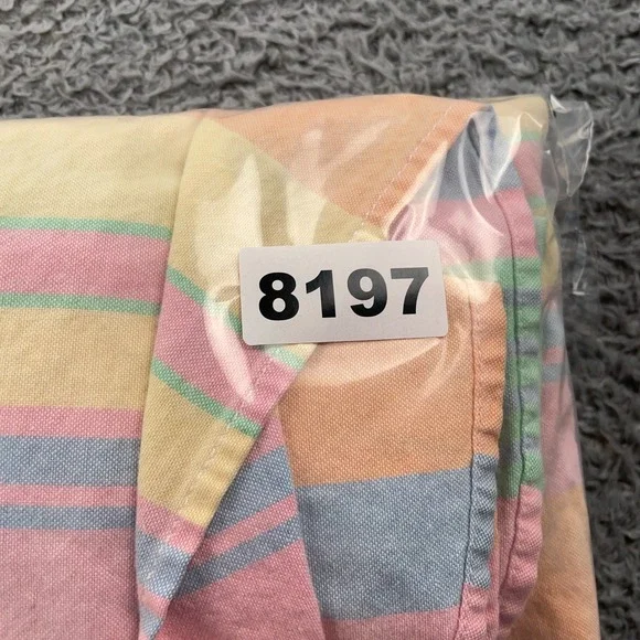 J Crew Shirt Mens Large Colorful Fun Striped Oxford Button Down Slim Fit - Picture 10 of 10